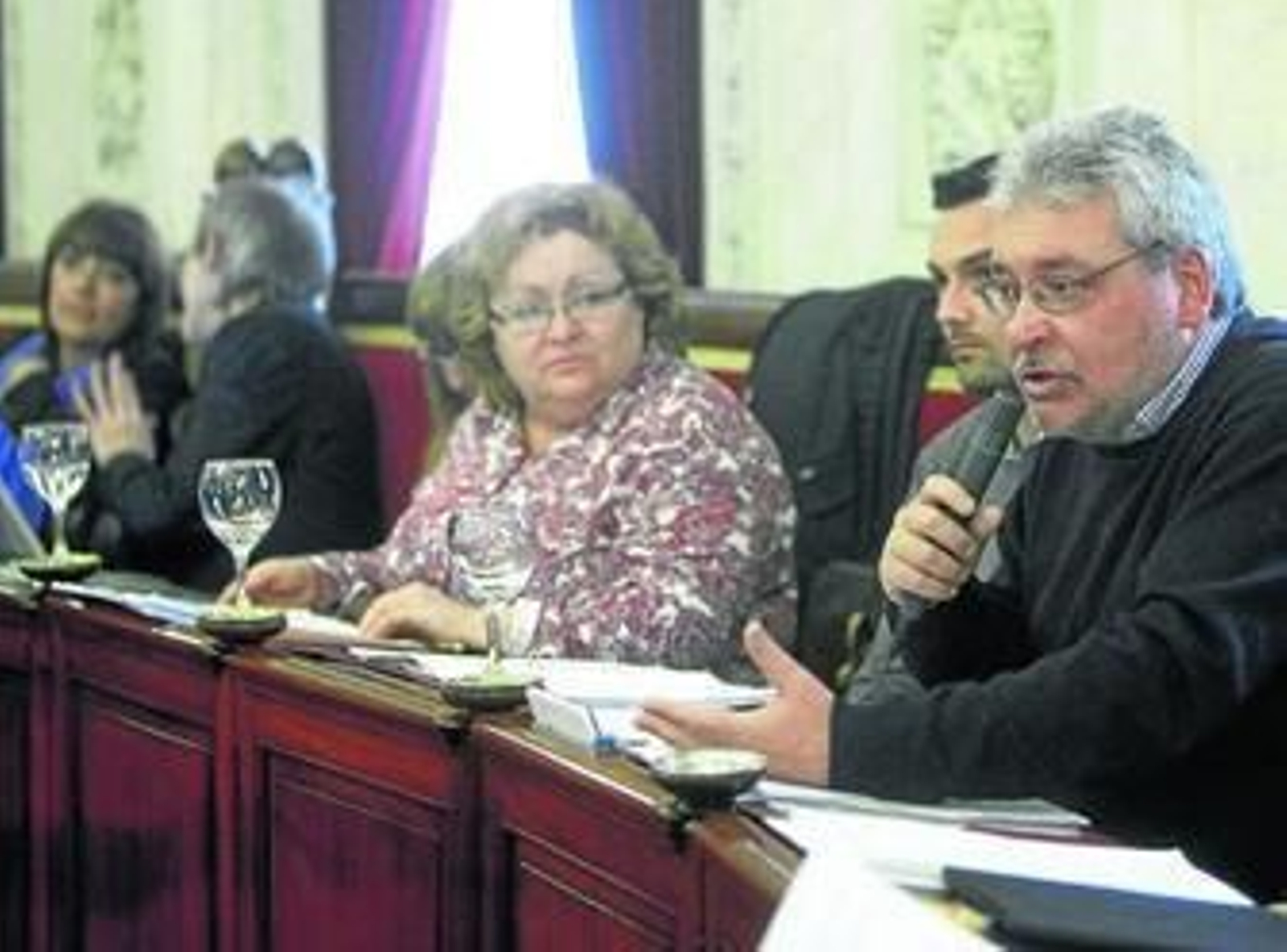 El edil de IU Sebastián Terrada, en una de sus intervenciones en el Pleno de ayer.