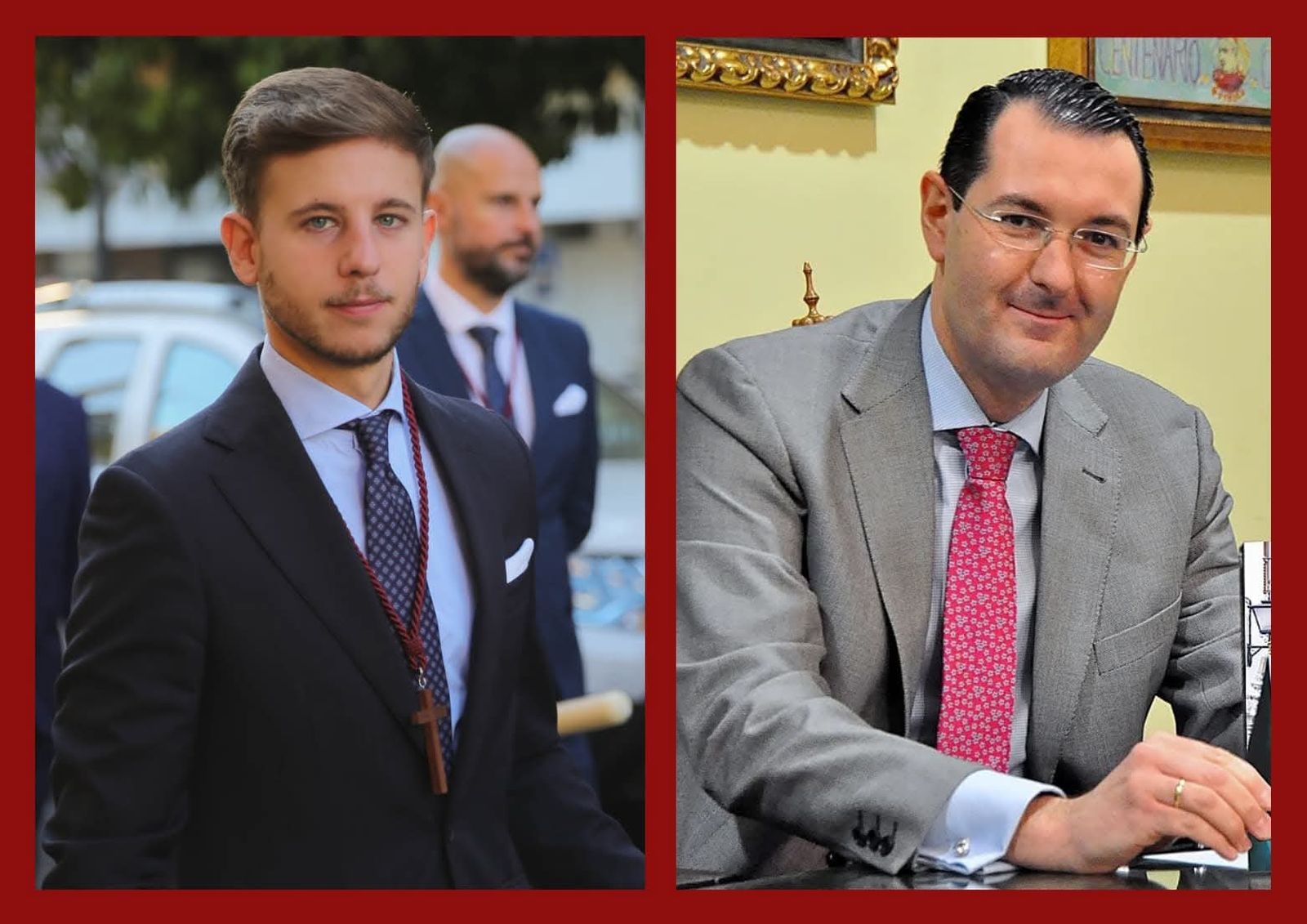 Los cofrades Daniel Pastor y Enrique Guevara