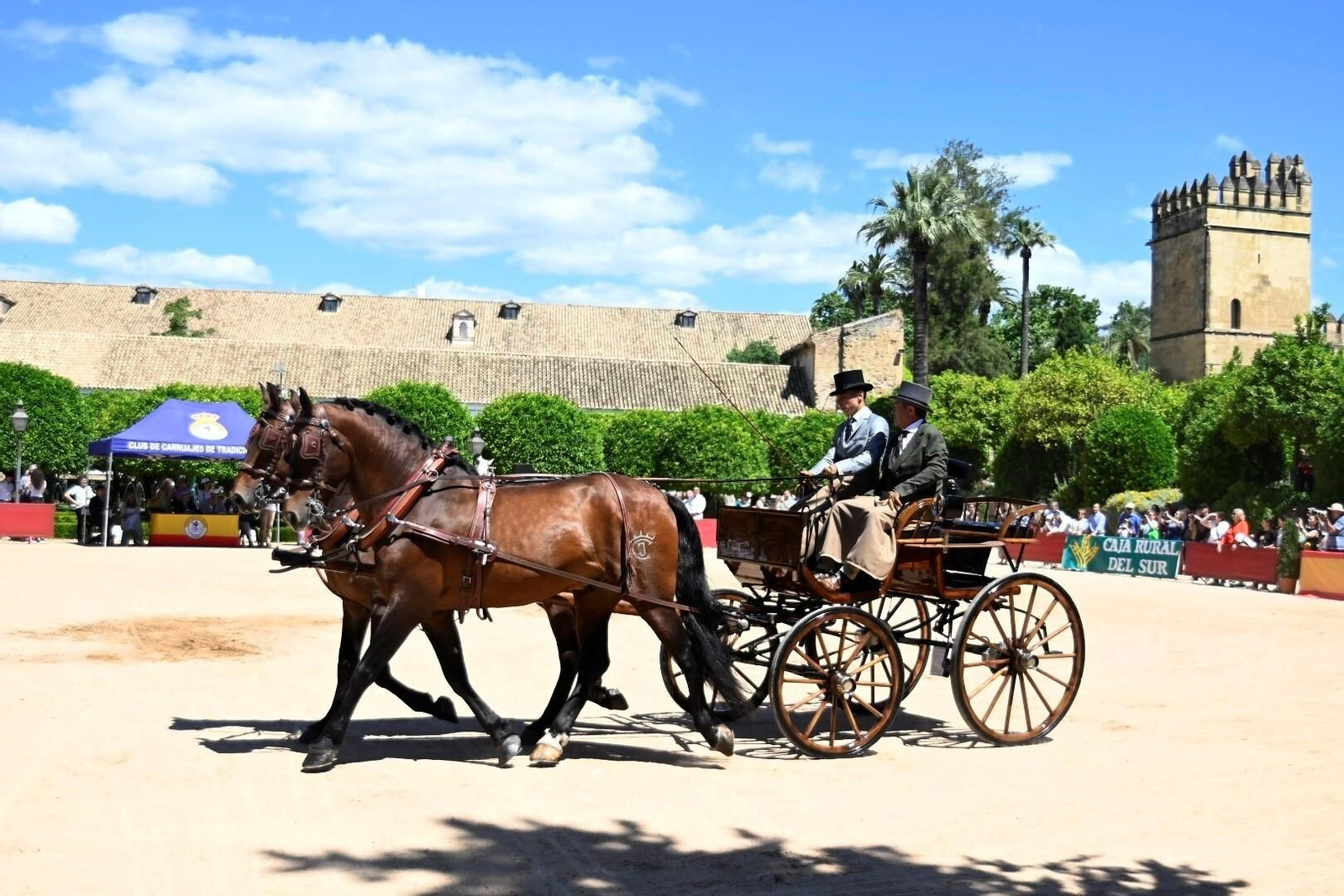 La exhibición de carruajes de caballos en la Feria de Córdoba, en imágenes