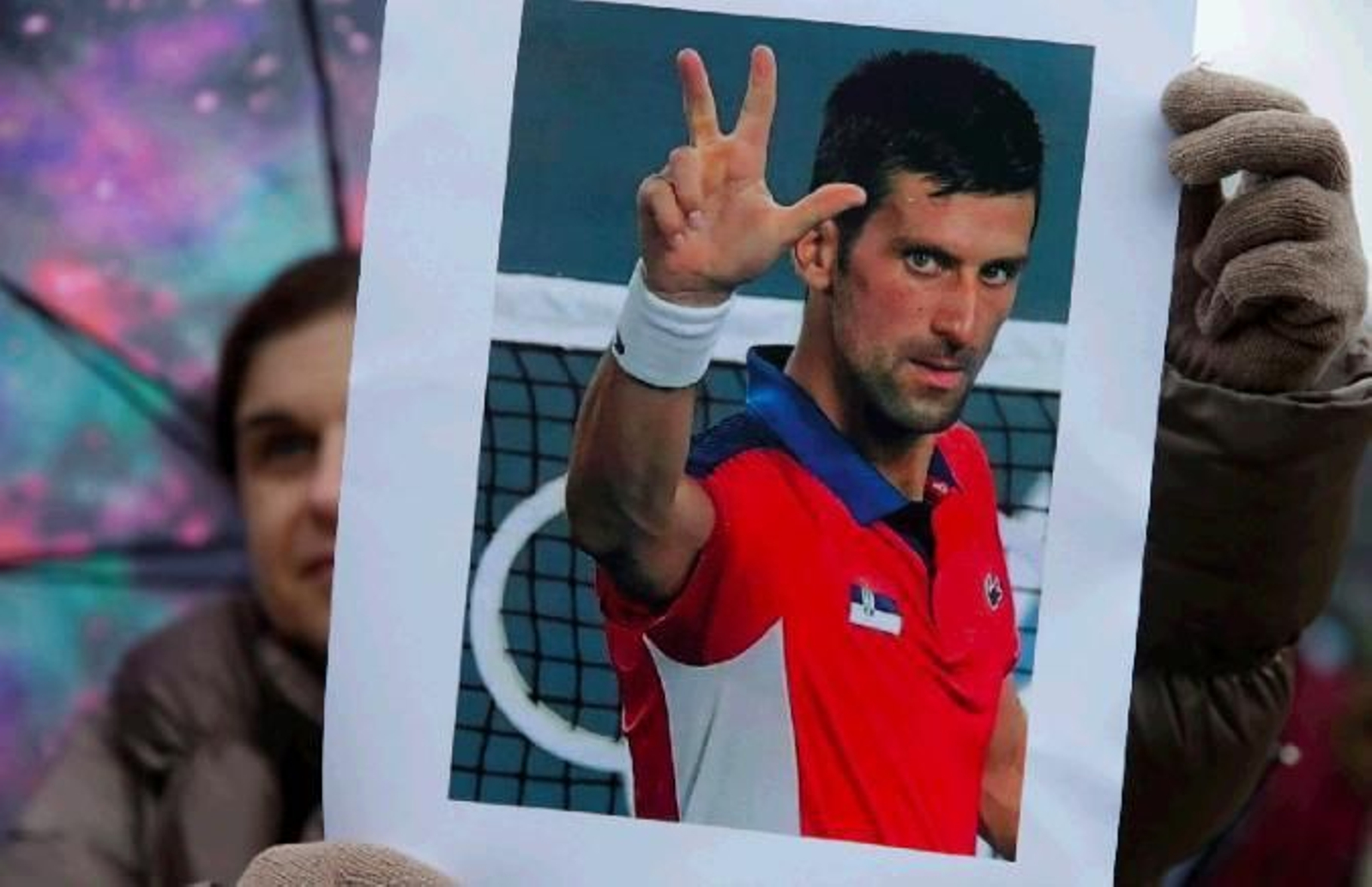 Una manifestación en apoyo a Djokovic en Belgrado.
