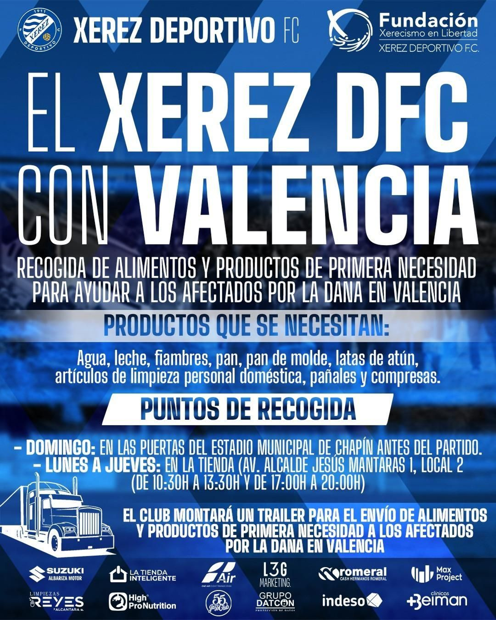 El Xerez DFC y la Fundación Xercismo en Libertad han iniciado una campaña solidaria.