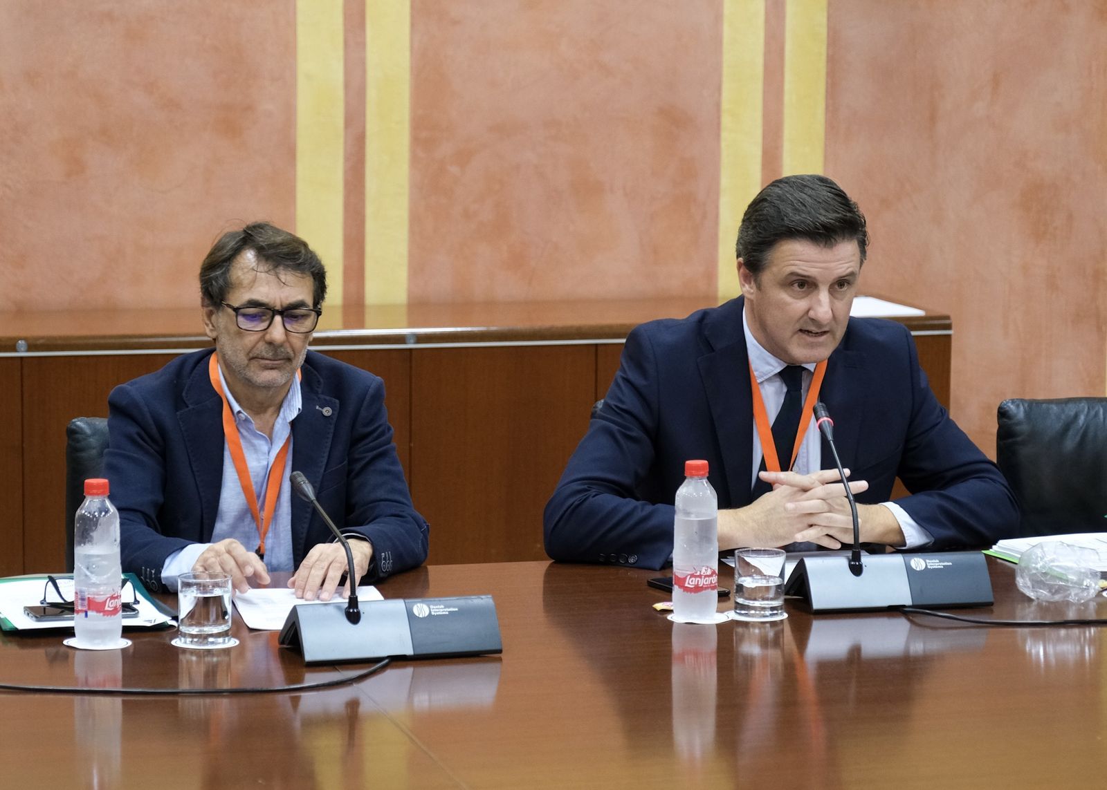 Intervención del director general de Asaja-Andalucía, Félix, García de Leyaristy, en el Parlamento regional.
