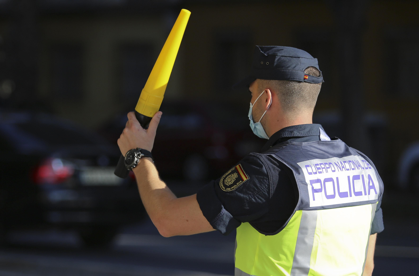 Un agente de la Policía Nacional de Málaga.