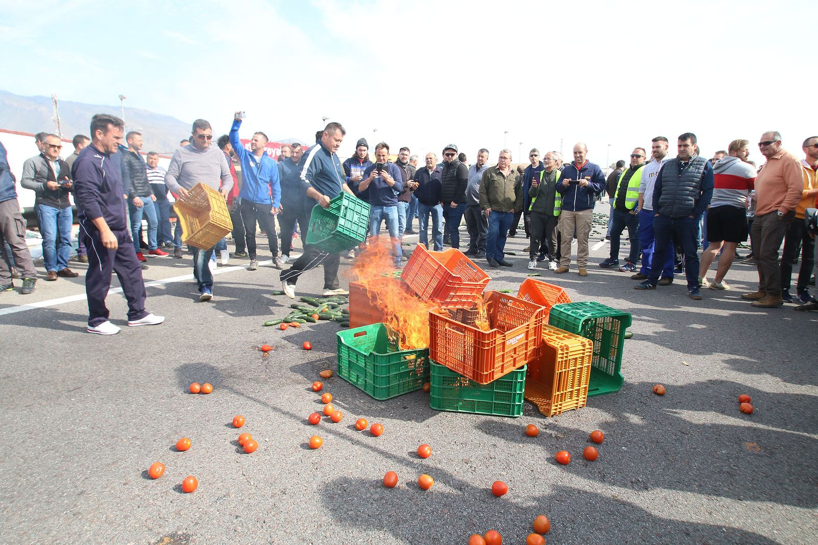 Las imágenes de la manifestación de agricultores