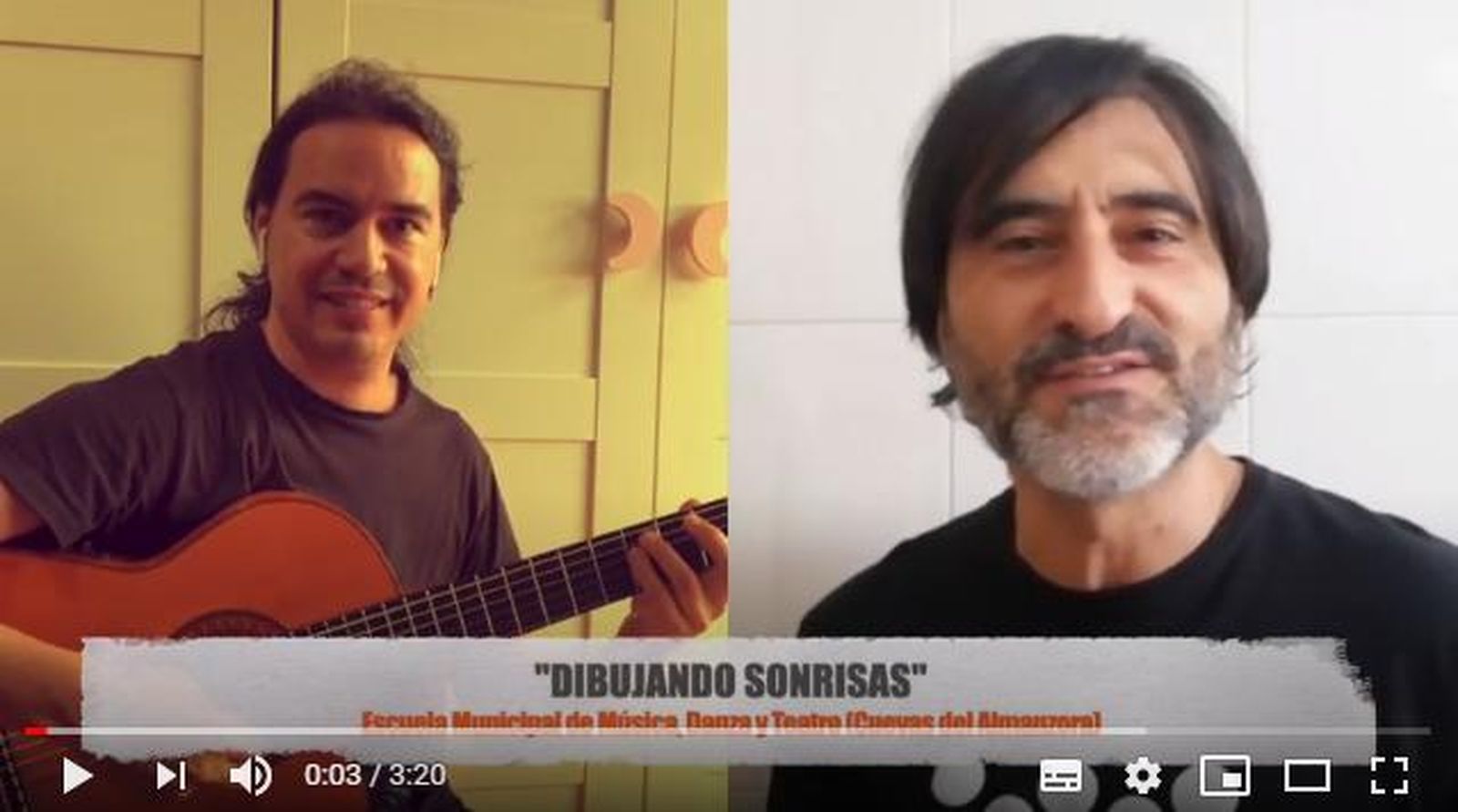 Guillermo Fernández durante la grabación de la canción.