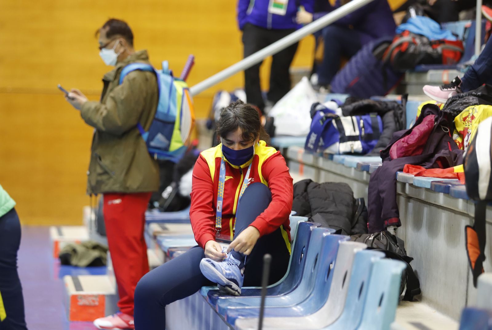 Imágenes del primer día de competición del Mundial senior de bádminton de Huelva 2021