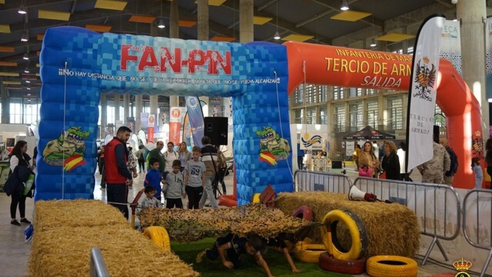 Un pequeño circuito fanpinero se instaló en la Feria de la Vida Sana y el Deporte.