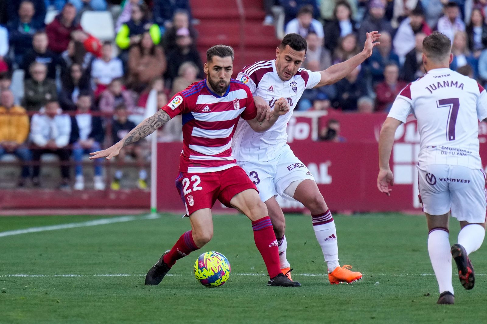 Alberto Perea, durante el partido ante el Albacete