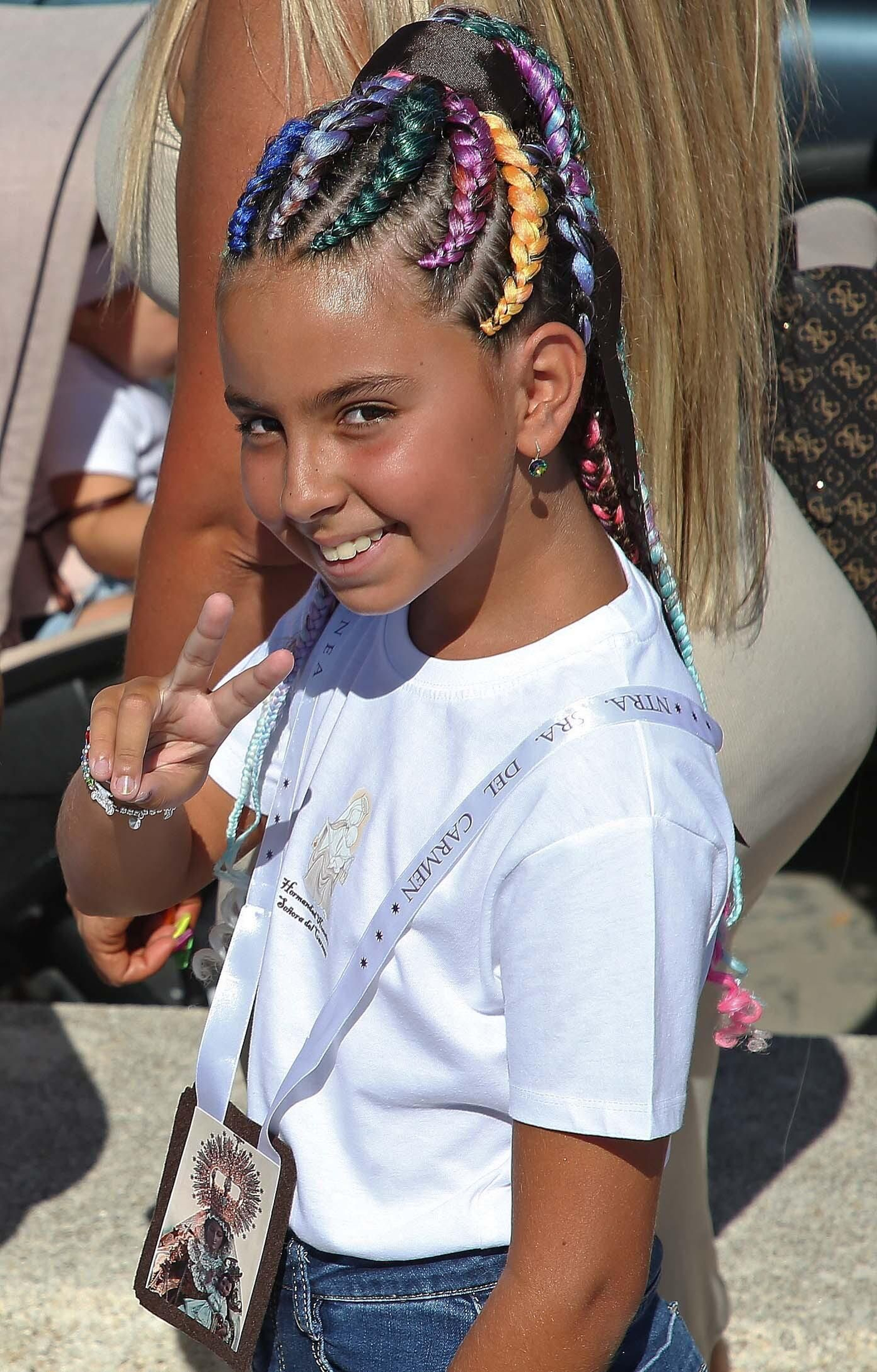 Fotos de la primera procesión infantil de la Virgen del Carmen en La Línea