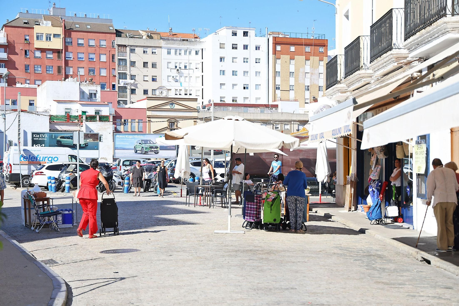 Zona del antiguo mercado donde irá la Plaza Mayor de Huelva.
