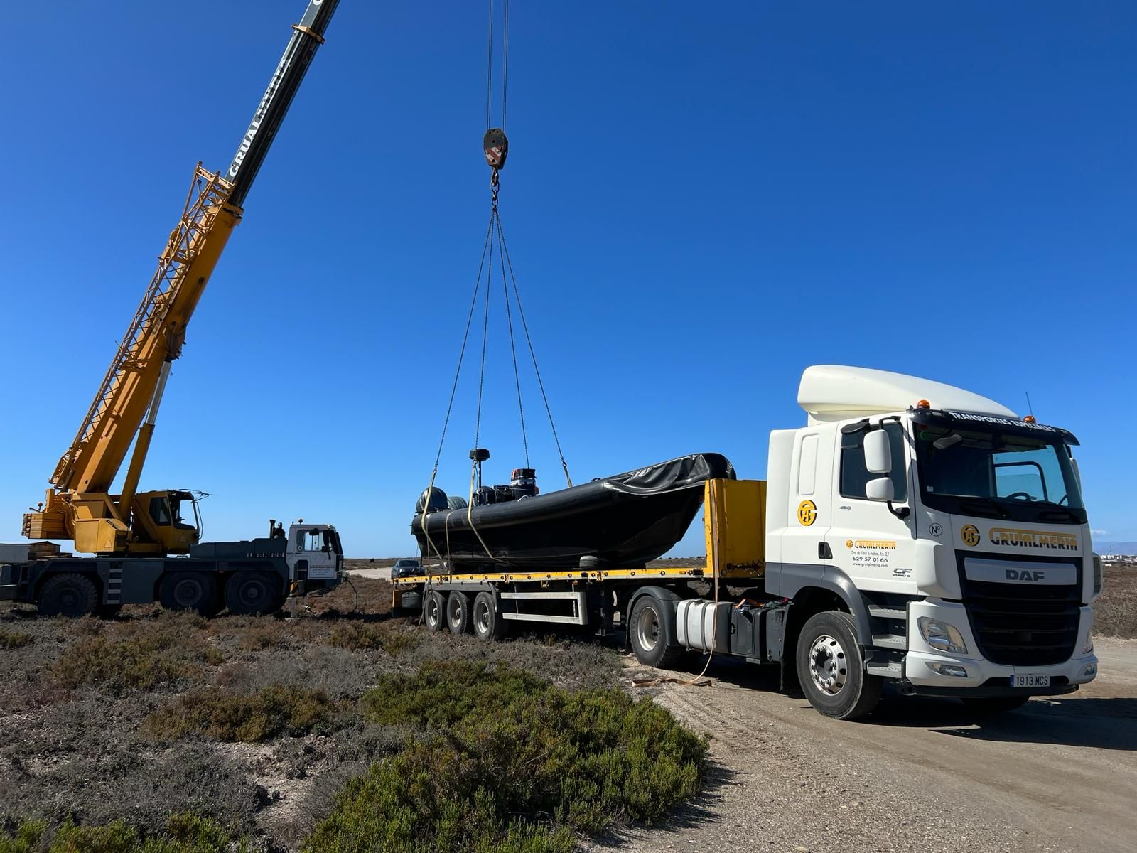 Una narcolancha interceptada en el Poniente almeriense