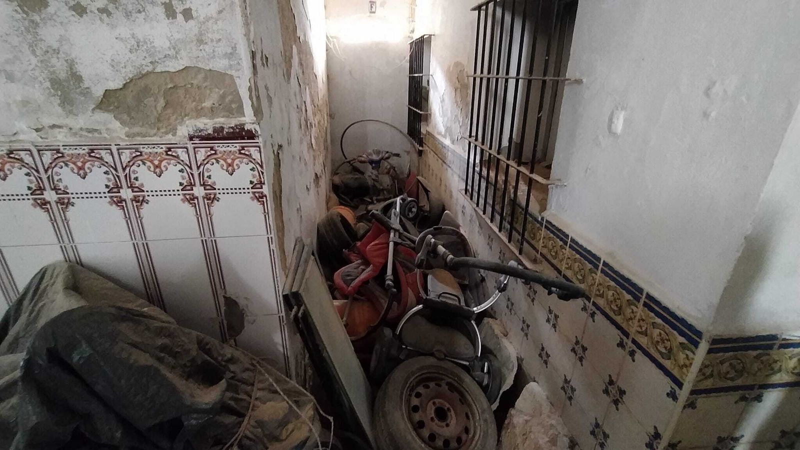 Estado en el que quedó la parte de la finca que fue okupada.