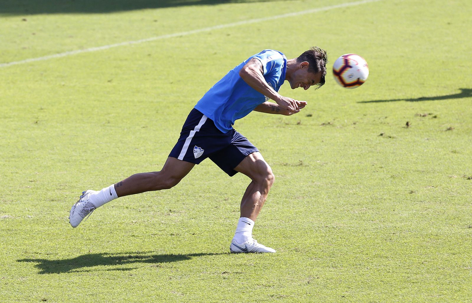 Luis Hernández, en un entrenamiento.