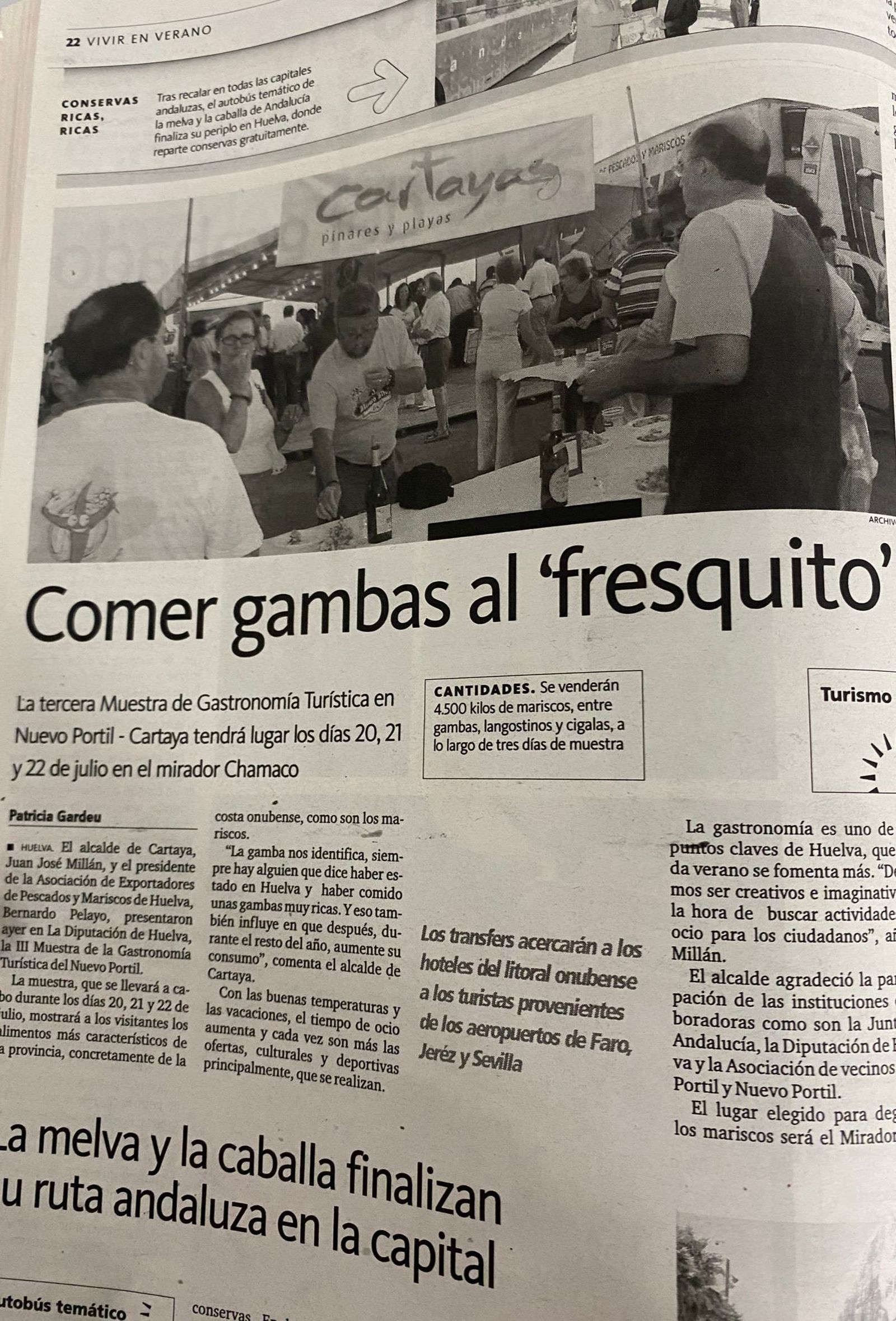 Información sobre la tercera Muestra Gastronómica Turística en Nuevo Portil