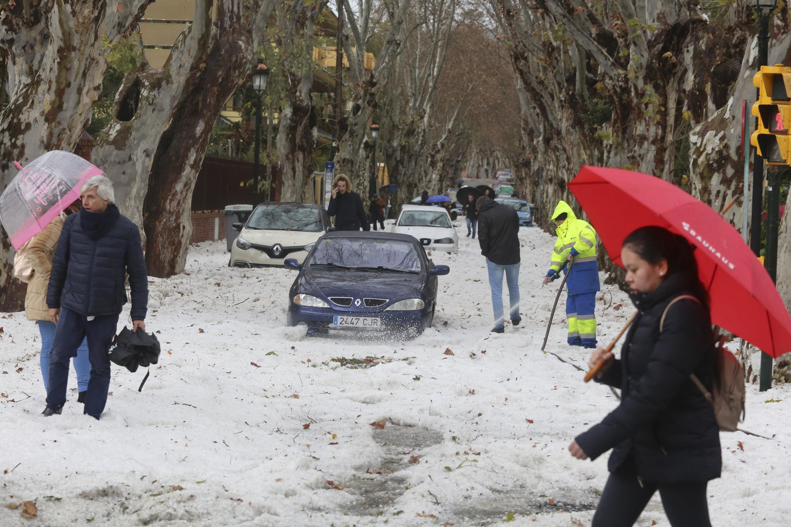 Fotos de la fuerte granizada registrada en Málaga