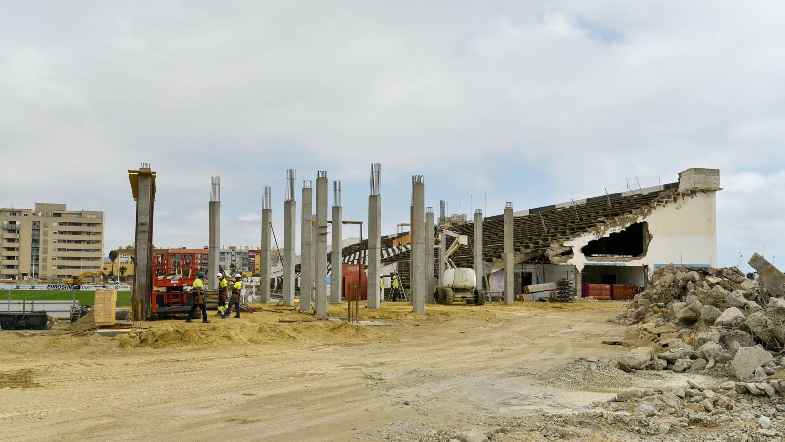 Las obras del Estadio Municipal de La Línea