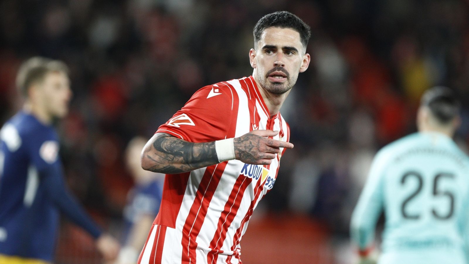 Miguel de la Fuente, en el anterior encuentro contra el FC Andorra.