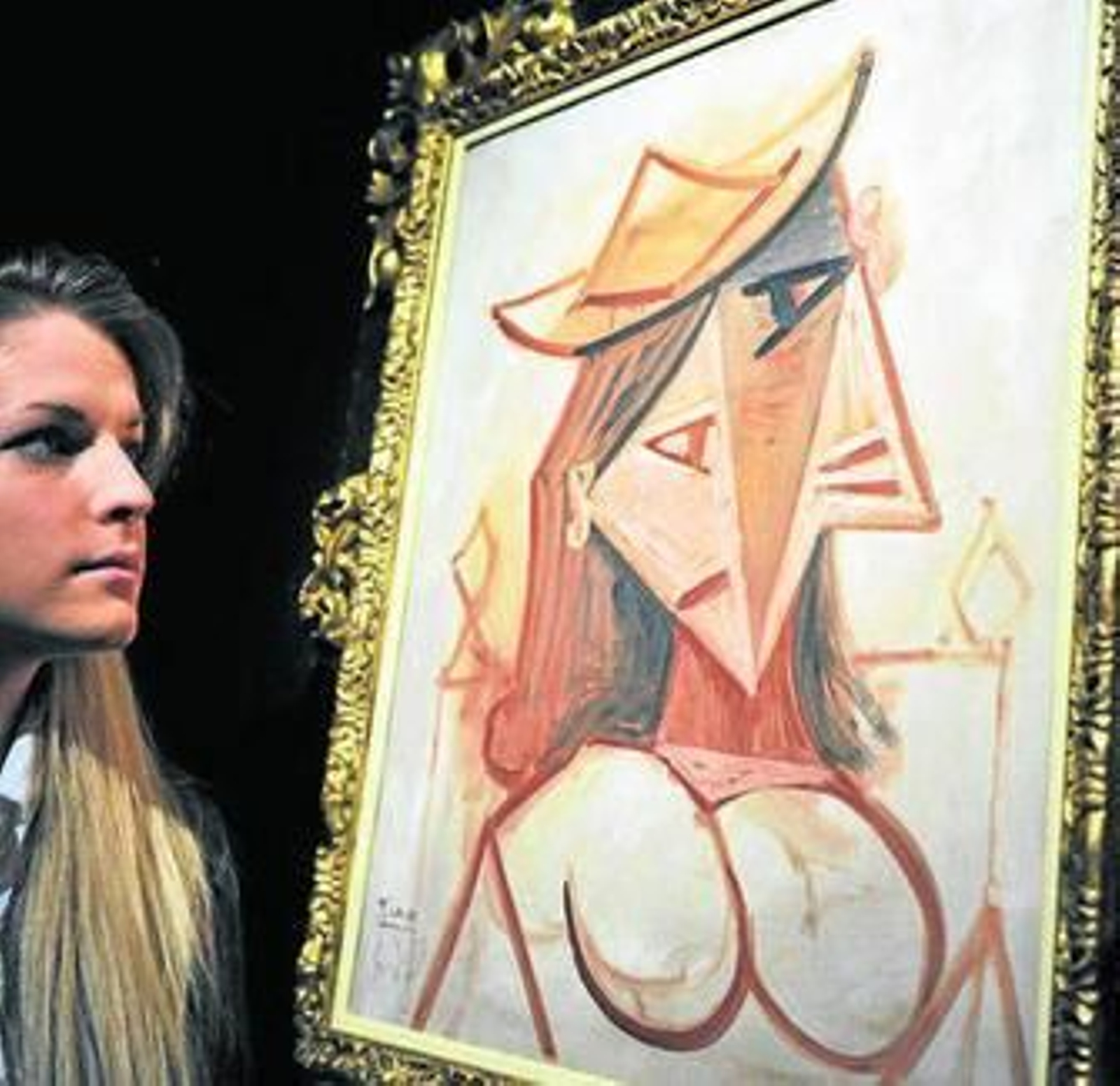 Uno de los cuadros de Picasso que se encontraba ayer en Christie's.