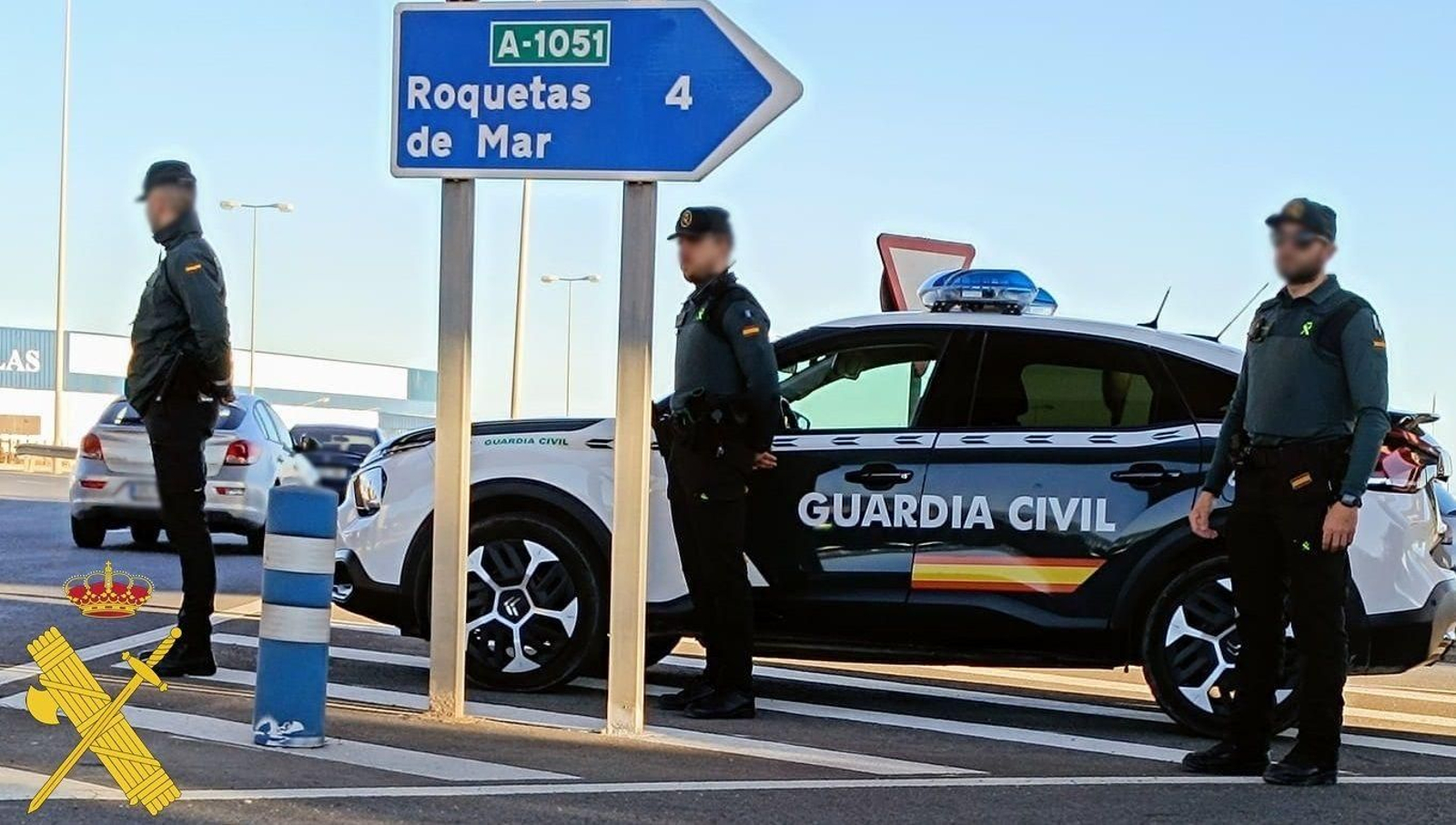 Fotografía de archivo de la Guardia Civil en Roqetas.
