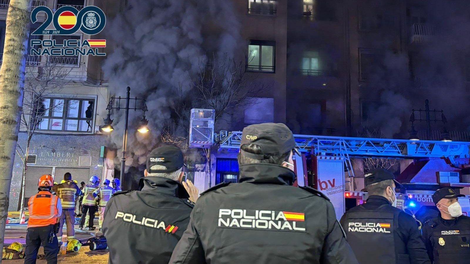 Incendio de un bingo en Valencia