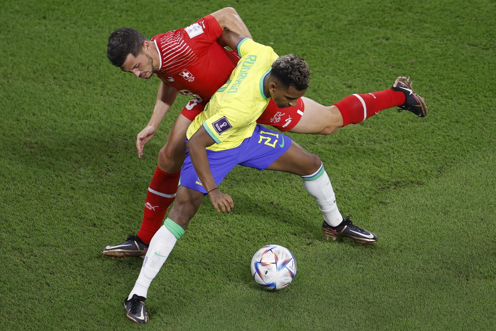 Las imágenes del Brasil - Suiza del Mundial de Qatar