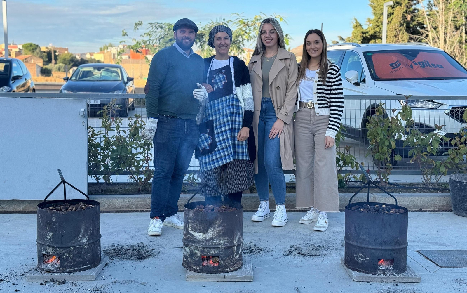 Imagen de las tradicionales castañadas de la localidad.