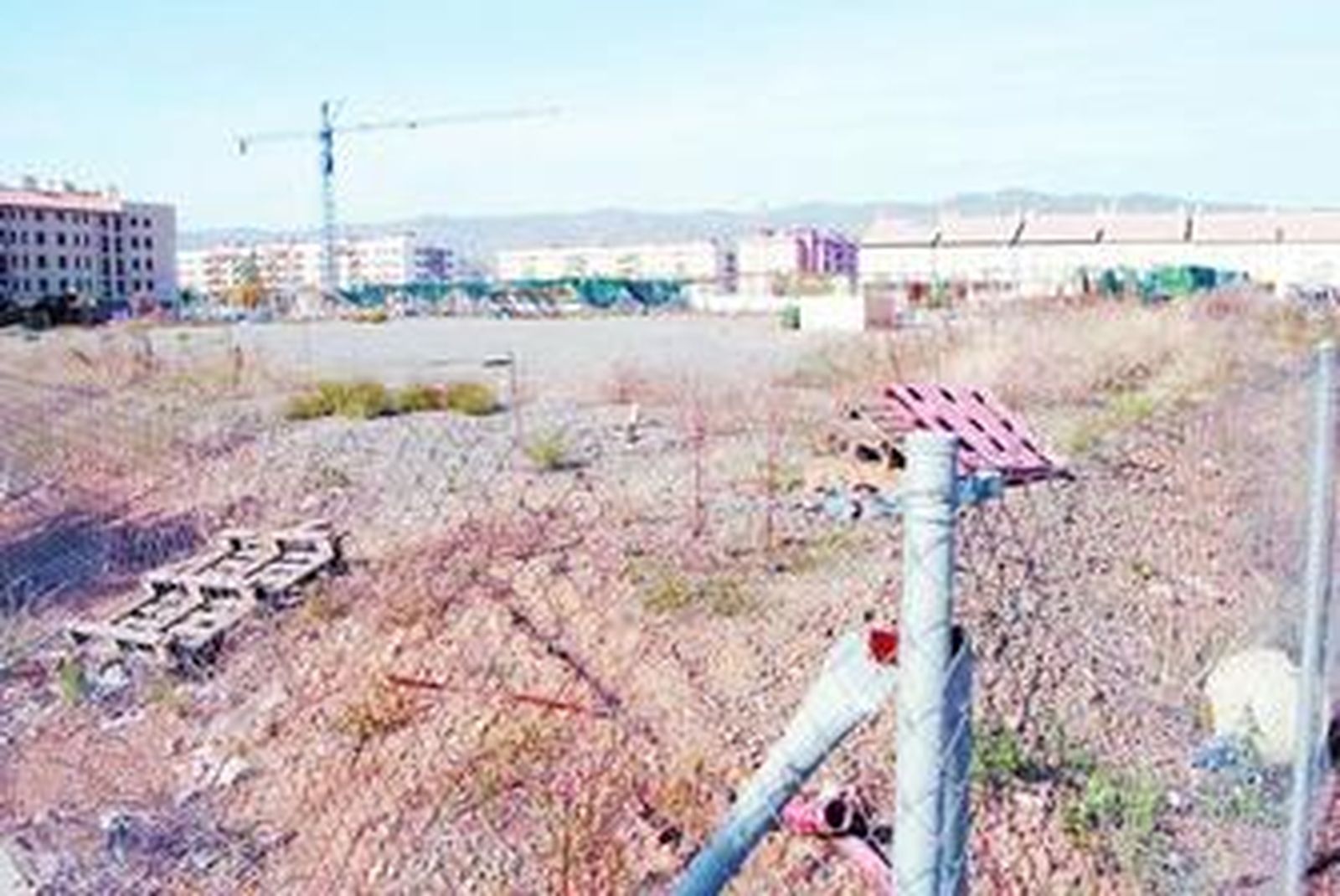 Terrenos donde se alzará el futuro colegio de Arroyo del Moro.