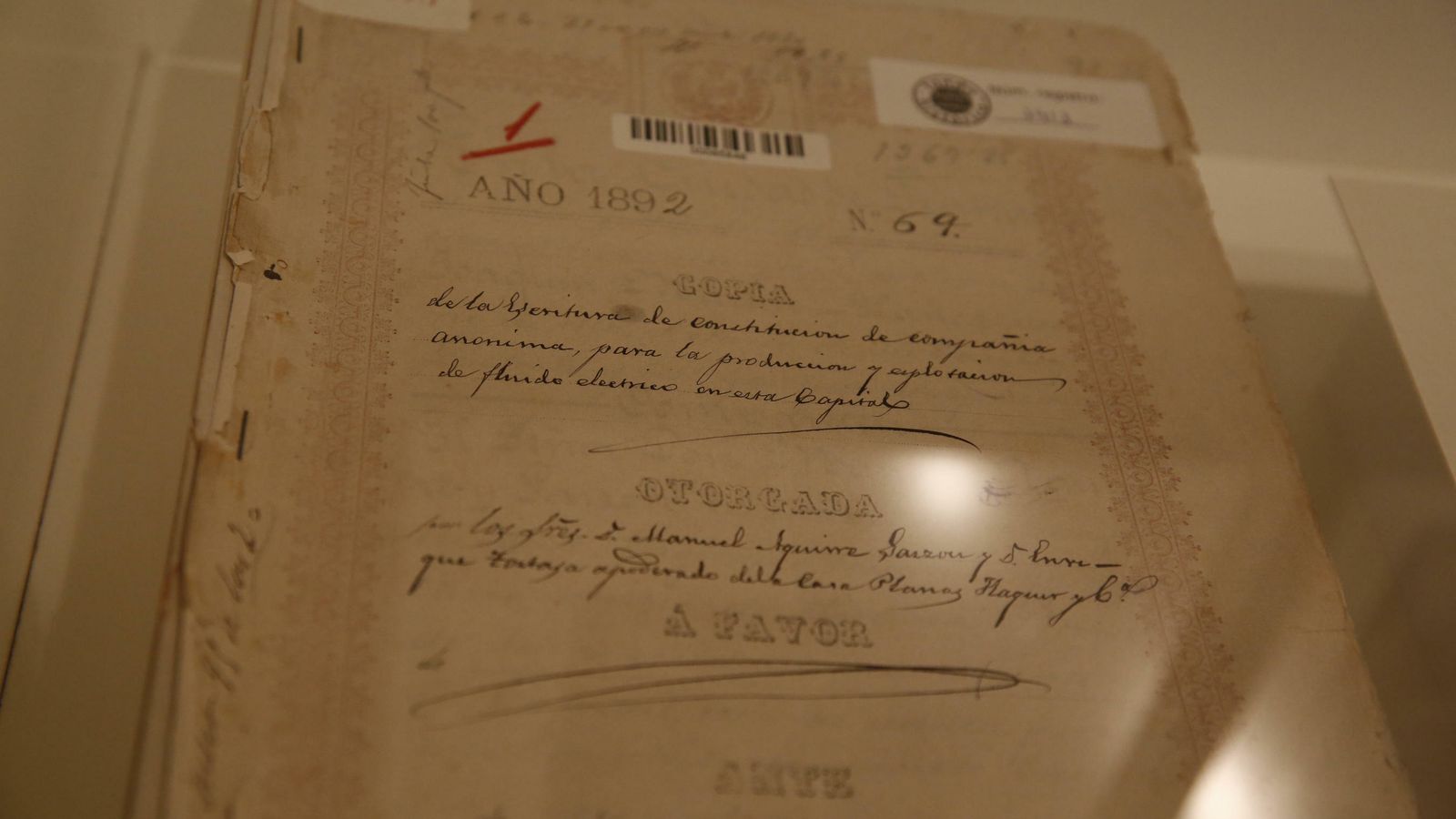 Uno de los documentos de la muestra