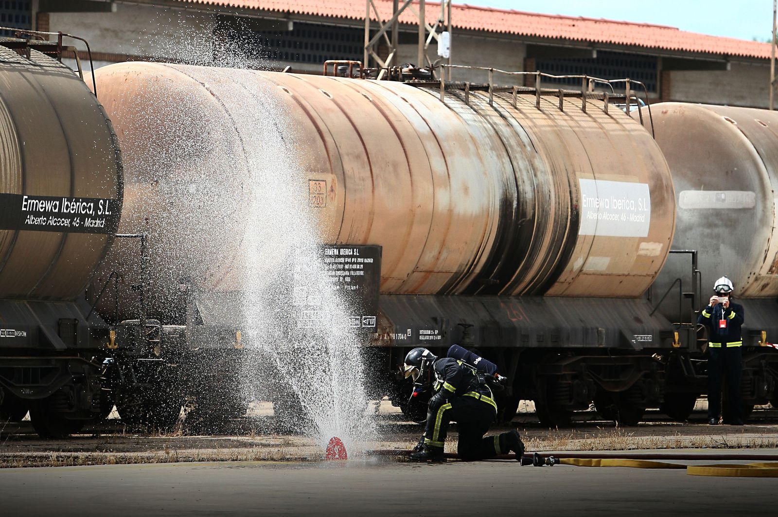 Imagen de archivo de un antiguo simulacro en Huelva.