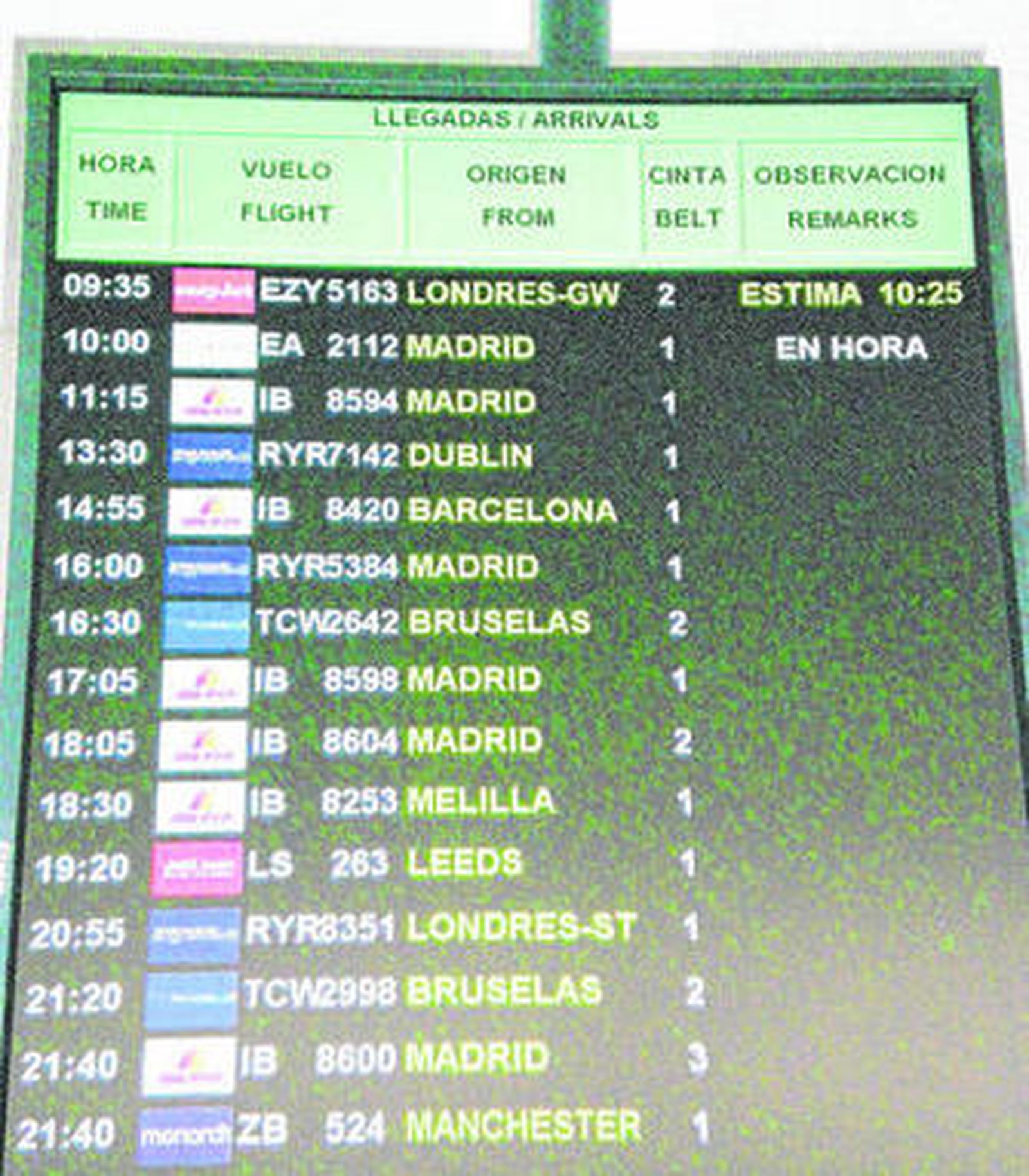 38 destinos para un aeropuerto