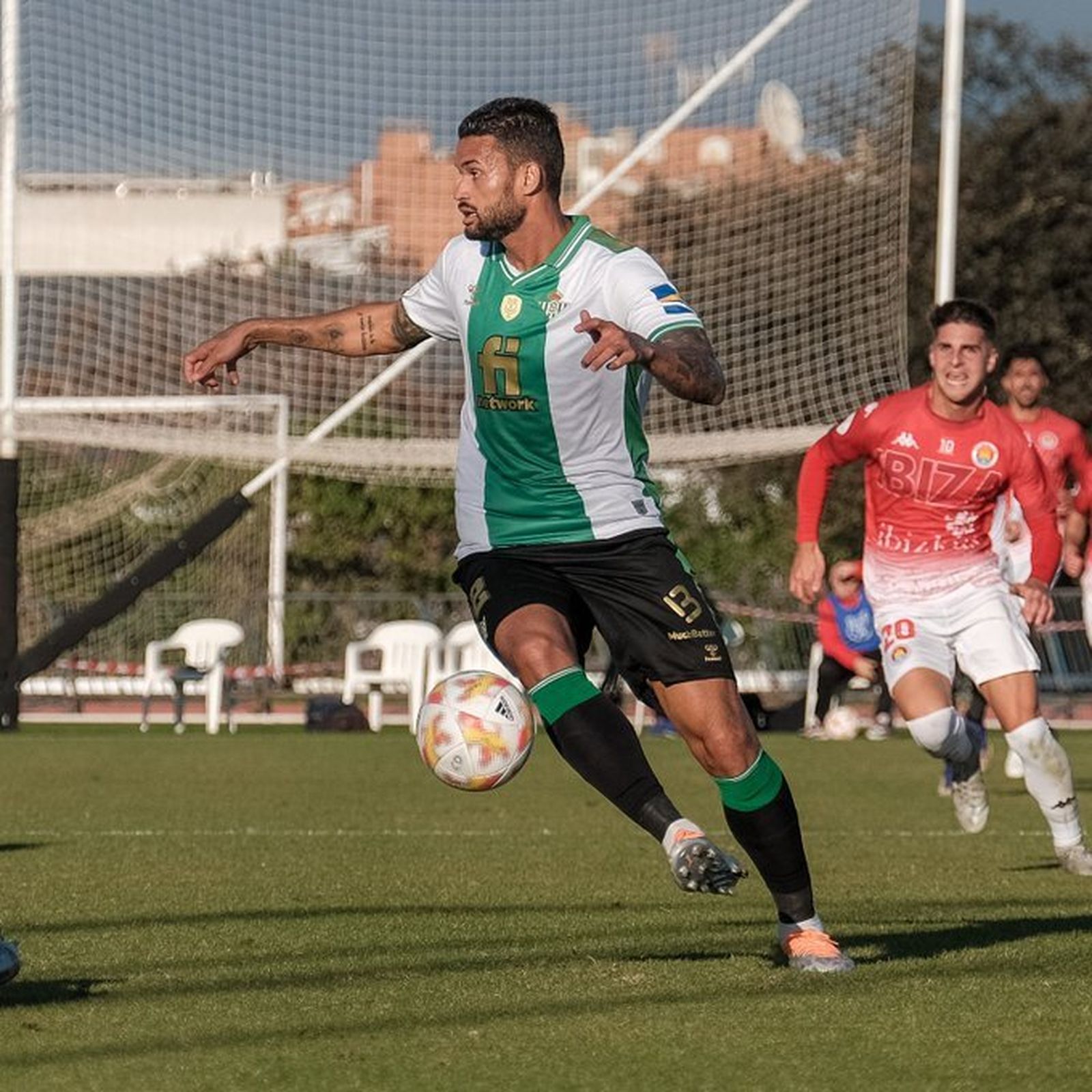 Willian José, en un lance del partido en Ibiza.