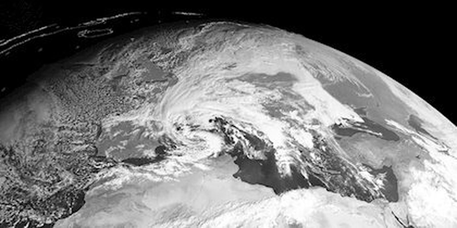 Una imagen facilitada por la UPO del ciclón Cleopatra.