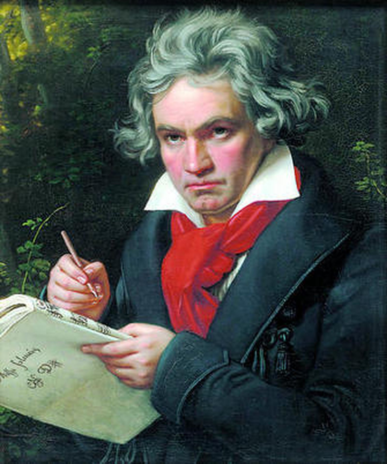 Una de las imágenes más conocidas de Ludwig van Beethoven.