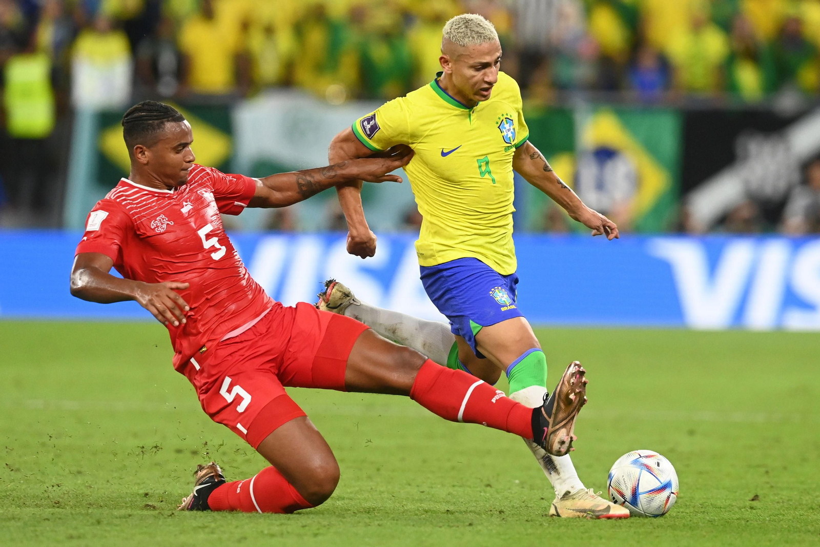 Las imágenes del Brasil - Suiza del Mundial de Qatar