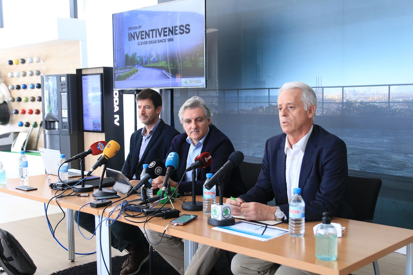 De izquierda a derecha: Carlos Calatayud, Fidel Jiménez y Antonio Fernández.