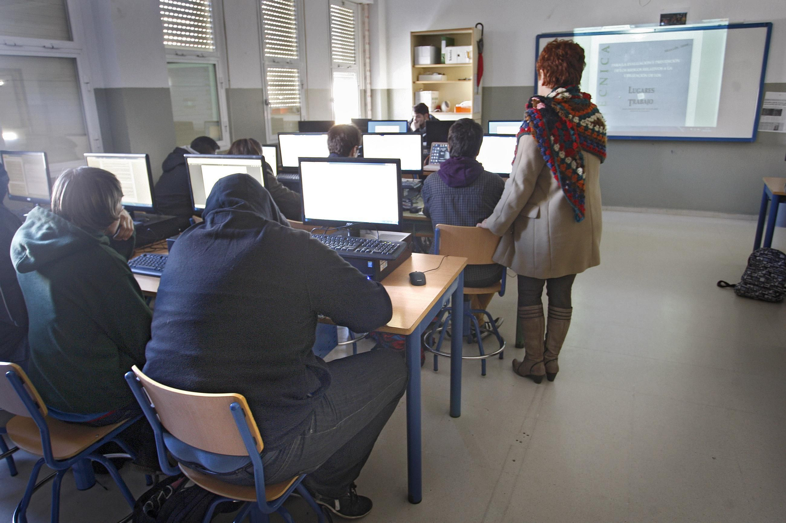 Un aula de informática del IES Rafael Alberti.