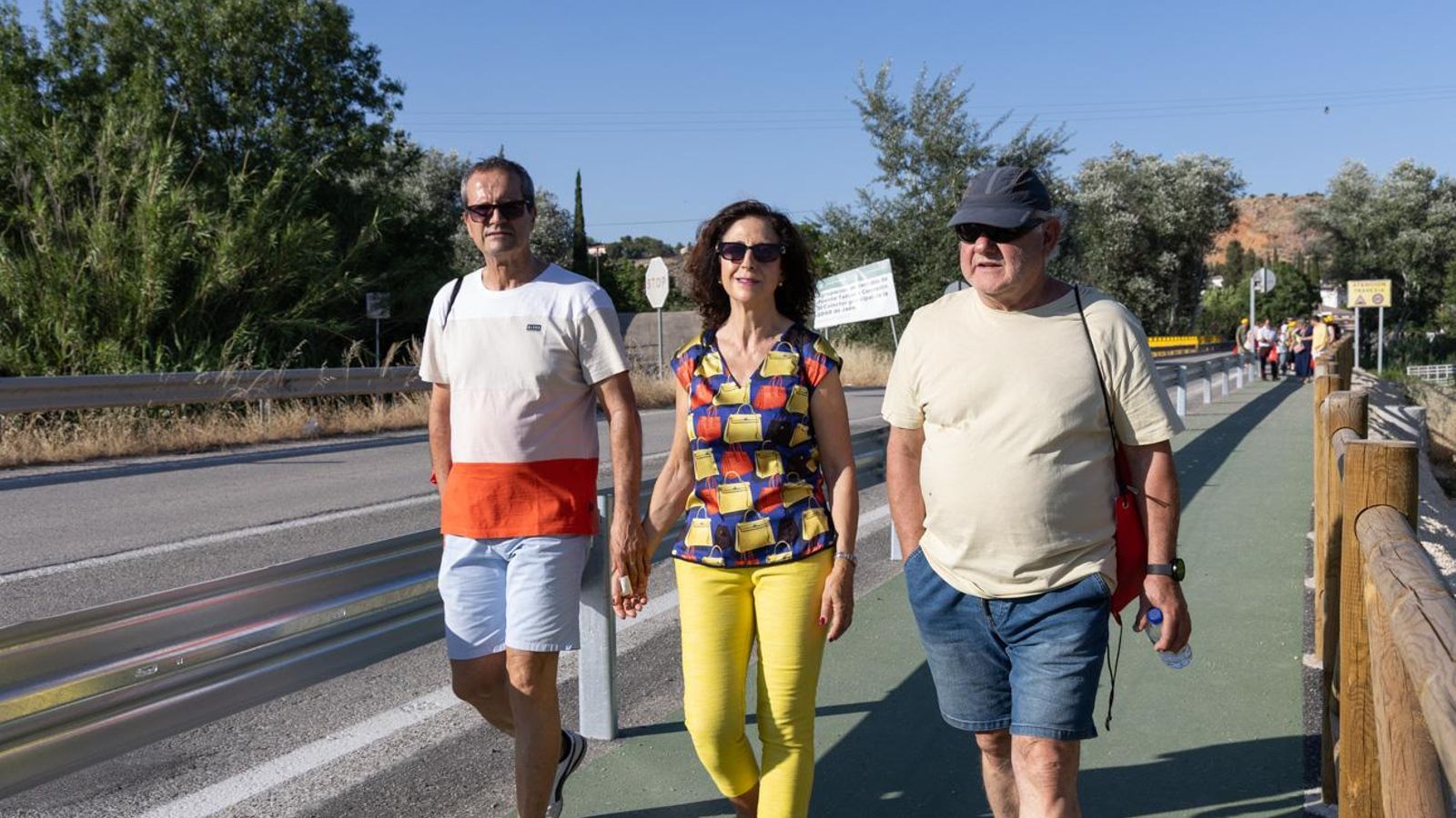 Inauguración del nuevo carril peatonal de la zona residencial Puente Tablas