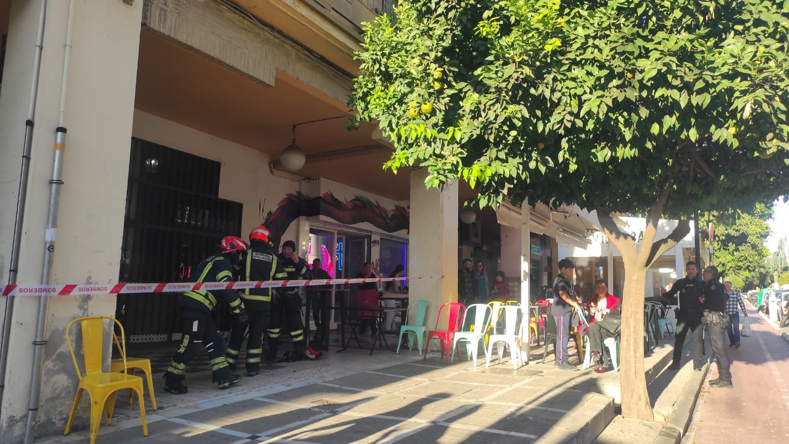 El edificio afectado por el incendio este miércoles.
