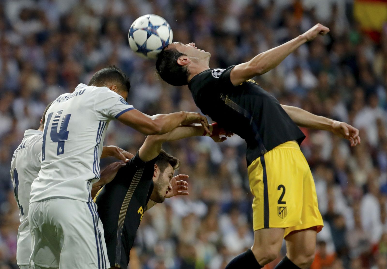 La ida de semifinales del Madrid-Atlético de 'Champions'