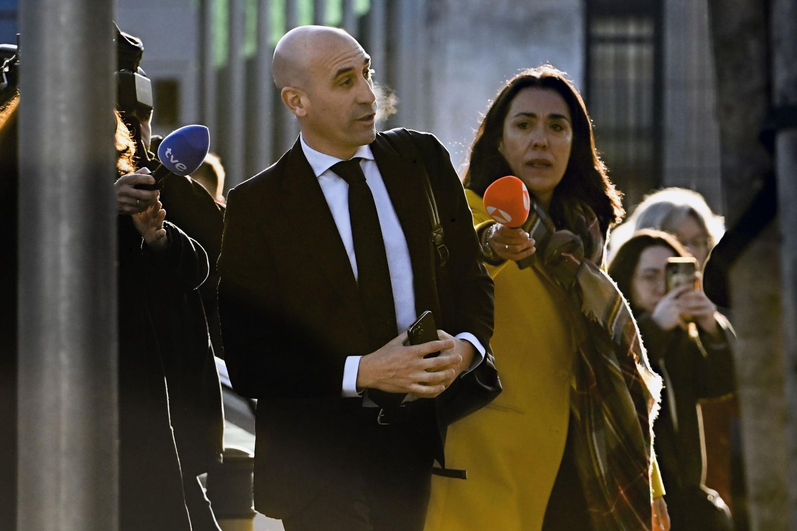 Luis Rubiales a la entrada de la sexta jornada del juicio