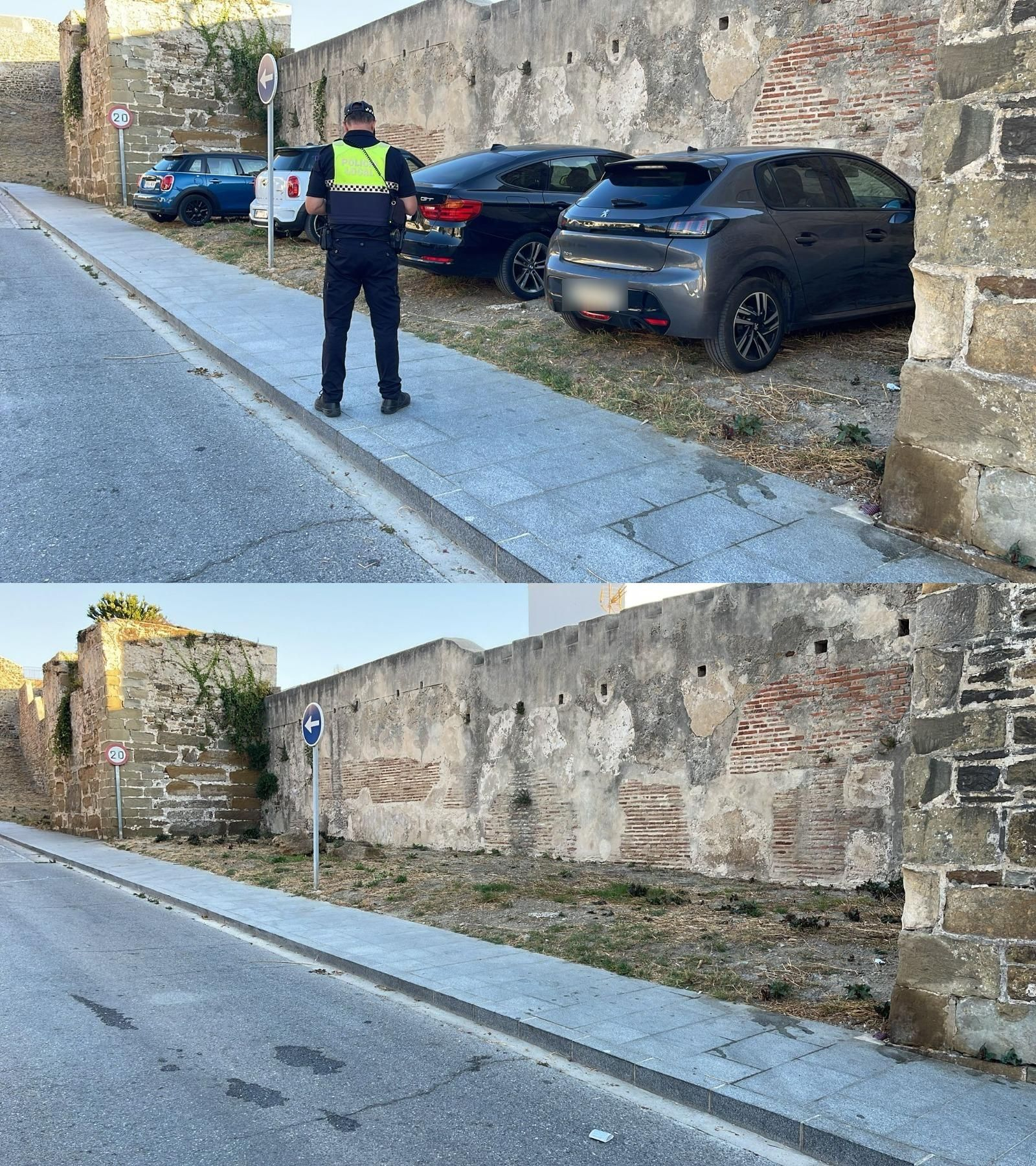 La muralla de Tarifa, el antes y el después.