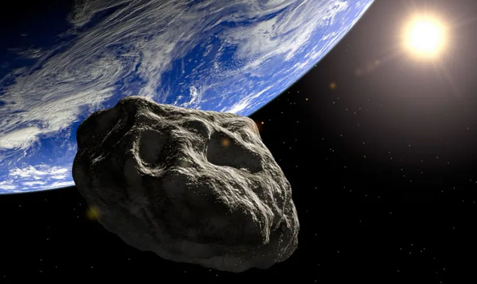 Recreación de un asteroide.