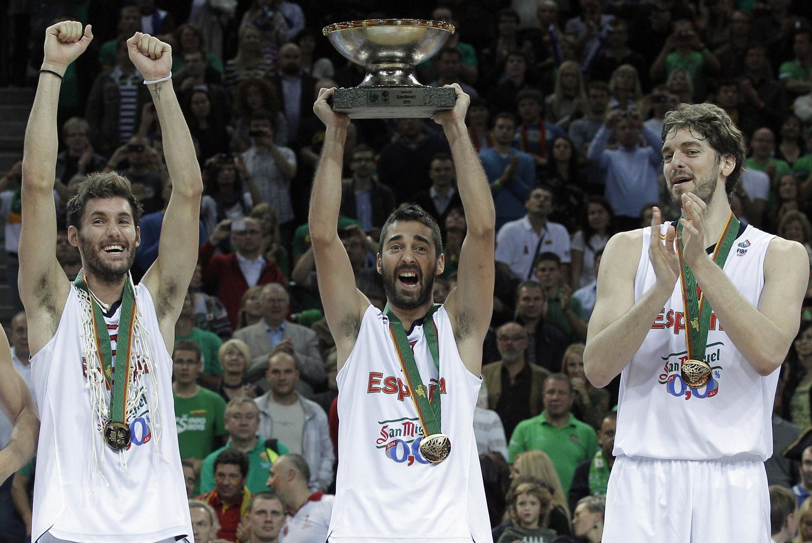 La selección liderada por Gasol logró el oro en el Eurobasket de Lituania.