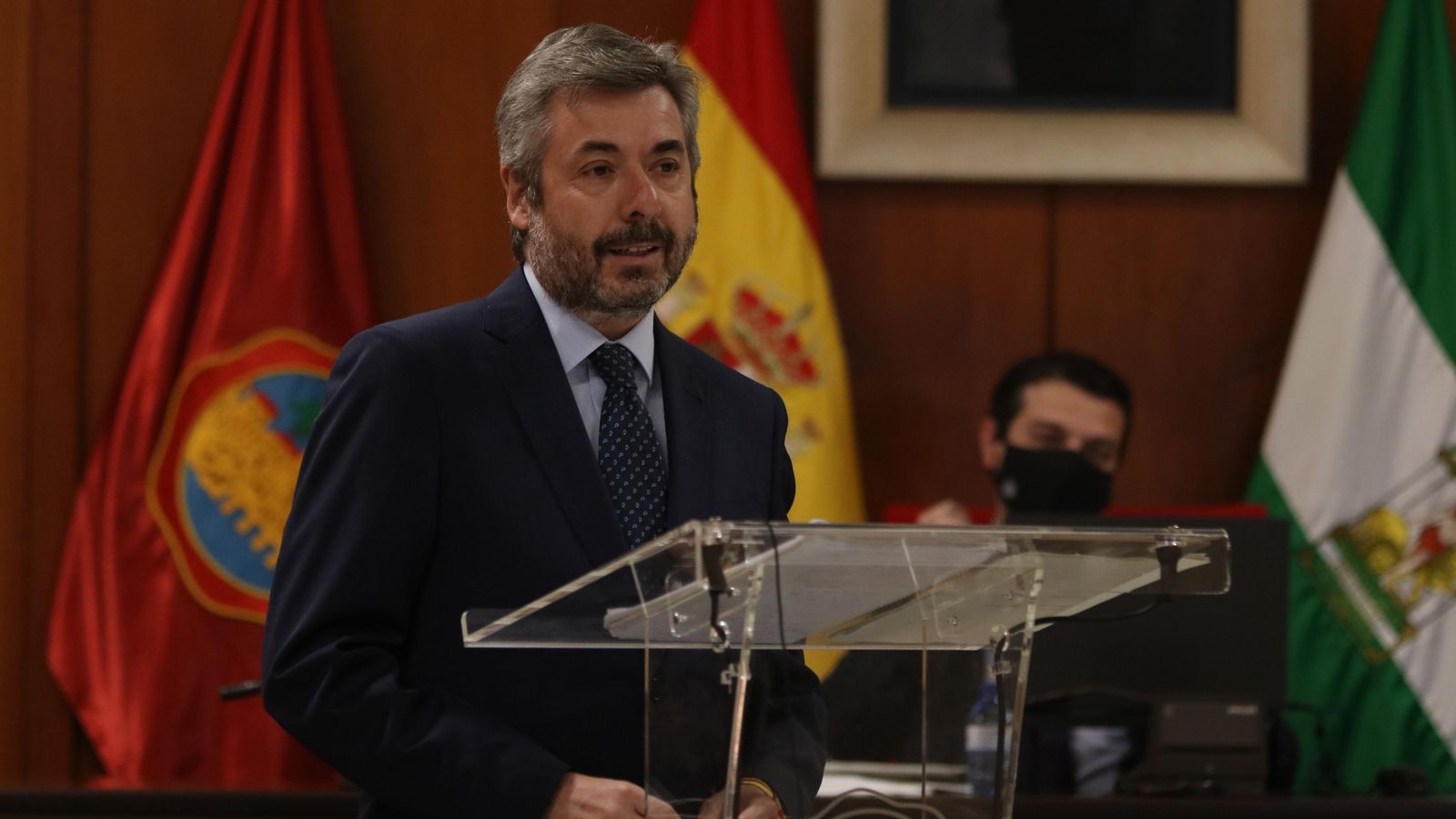 El portavoz del PP, Miguel Ángel Torrico.