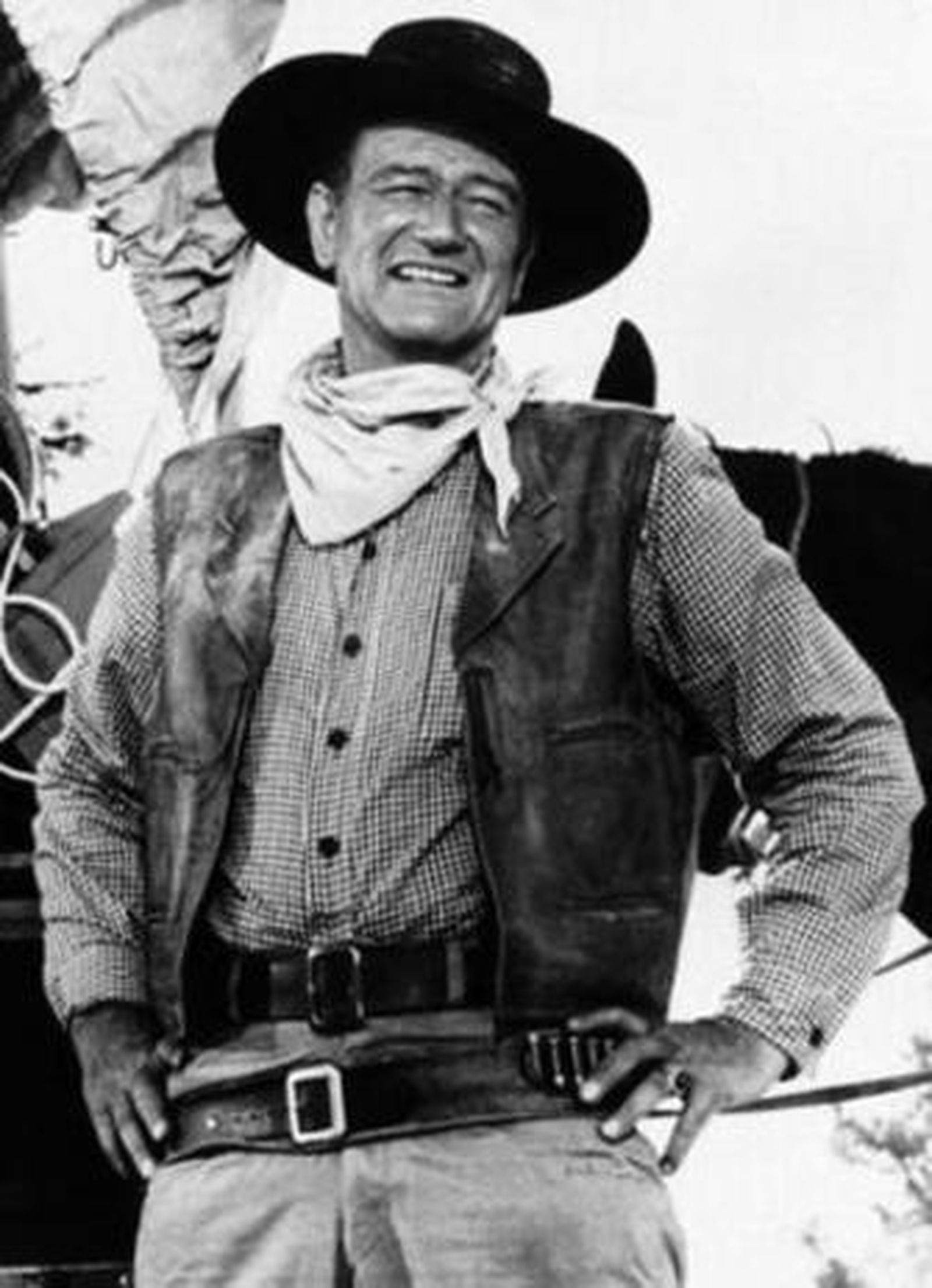 John Wayne creó su propio personaje en las películas del oeste.