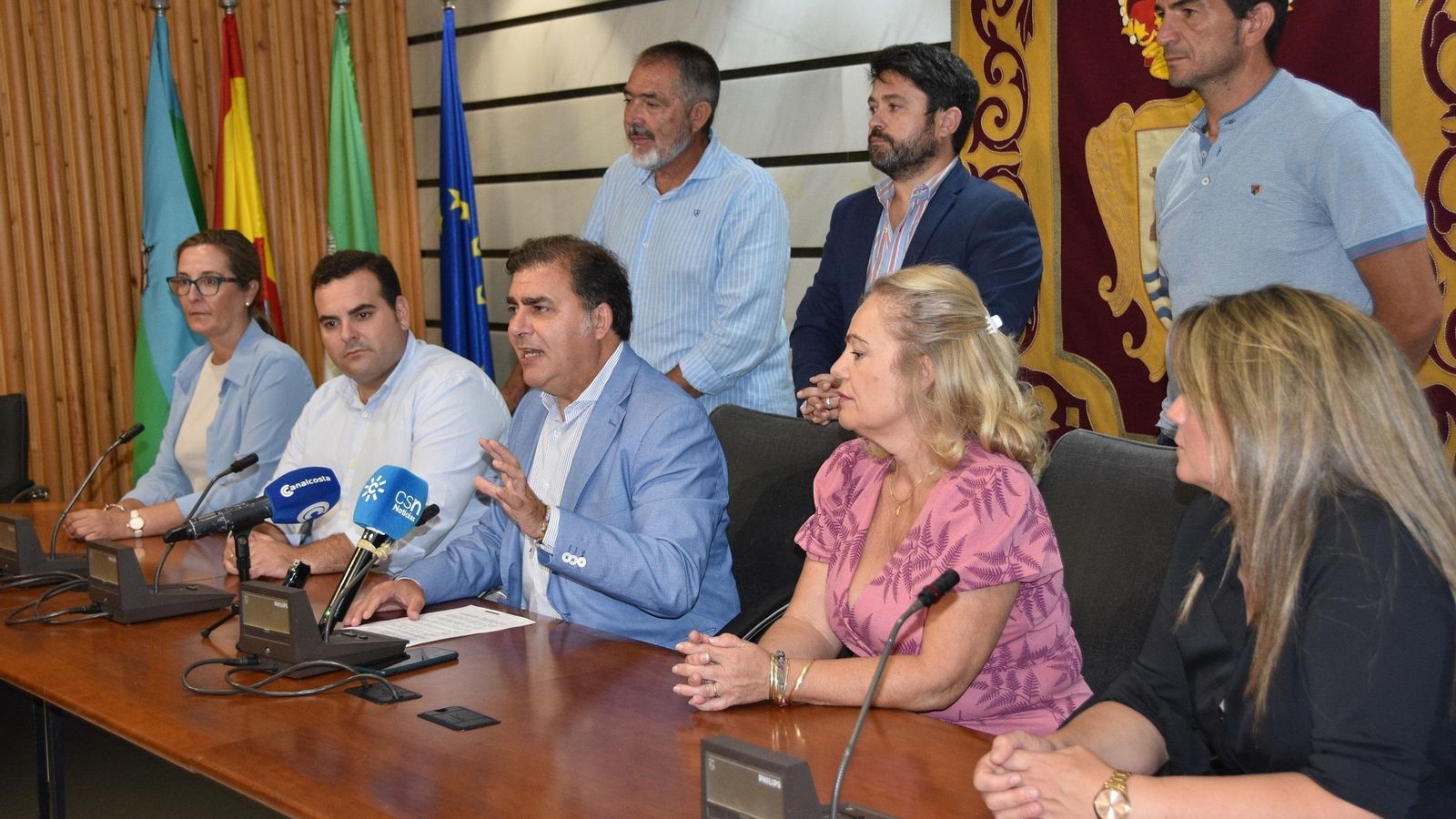 El equipo de Gobierno de Punta Umbría, este martes. El equipo de Gobierno de Punta Umbría, este martes.