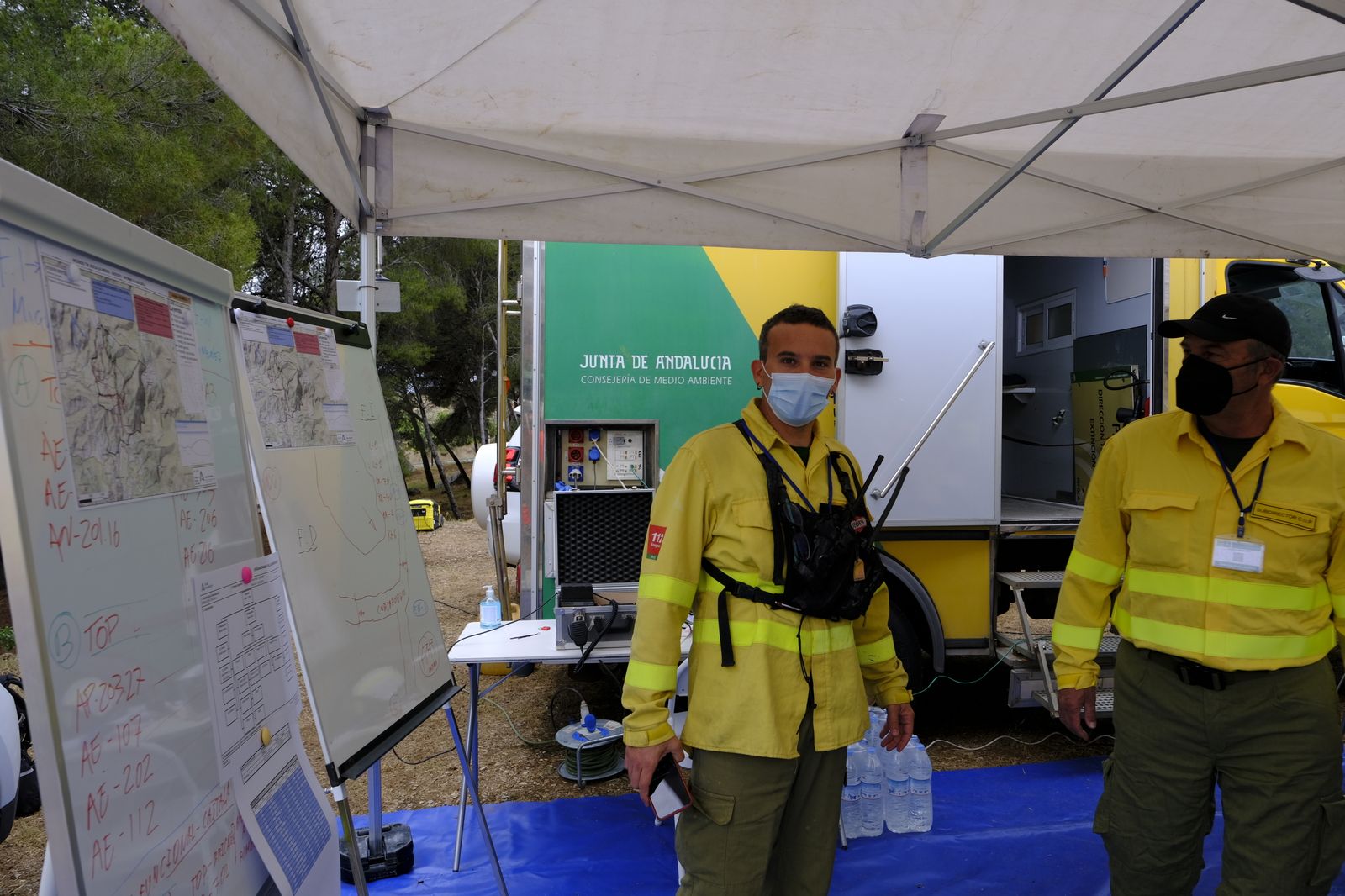 Fotogalería simulacro incendio forestal. Parque periurbano de Castala. Berja (Almería)