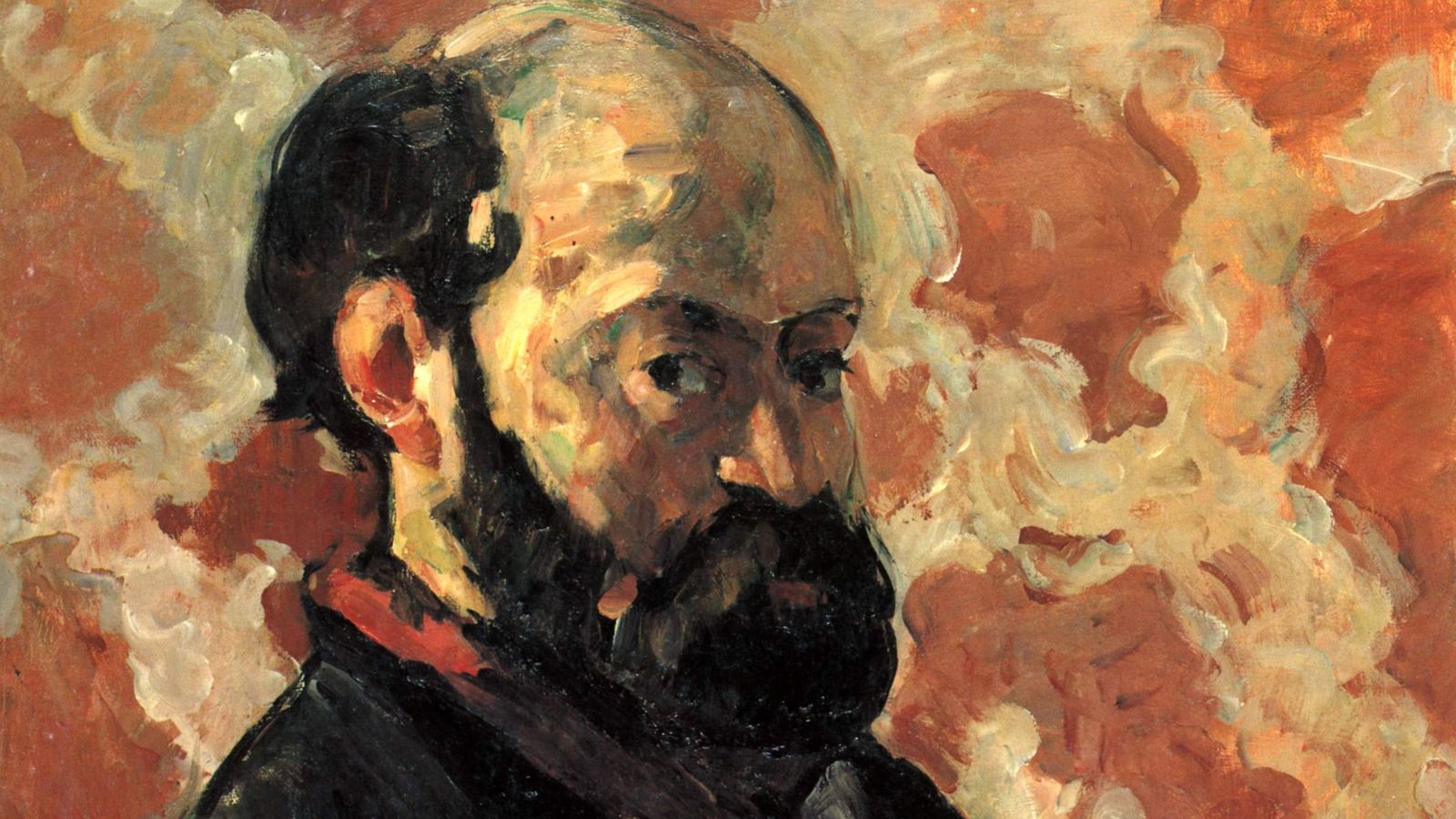 Retrato del artista con fondo rosa. Paul Cézanne. 1875
