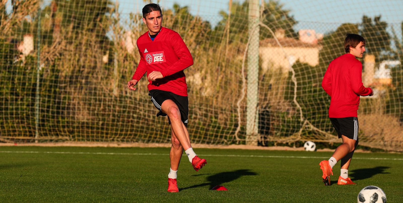 Jesús Berrocal, durante un entrenamiento de las Sesiones AFE.