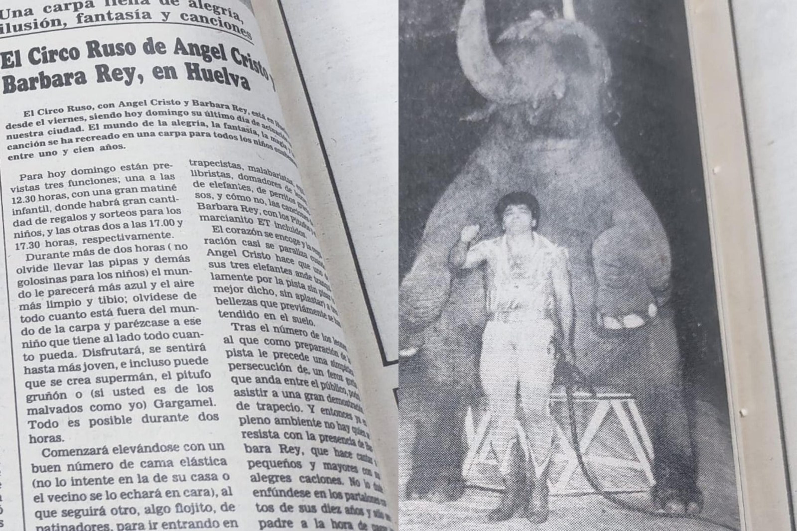 ¿Recuerdas cuando el circo ruso de Ángel Cristo y Bárbara Rey estuvo en Huelva?